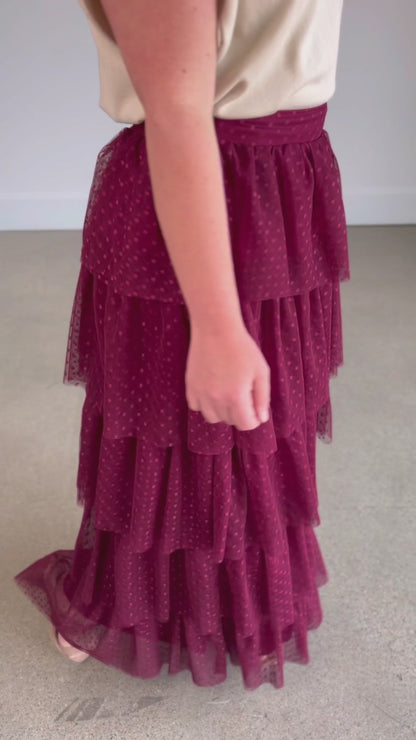 Tiered Tulle Maxi Skirt - FINAL SALE