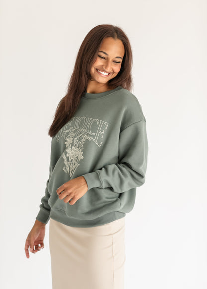 Rejoice Unisex Crewneck Sweatshirt FF Tops