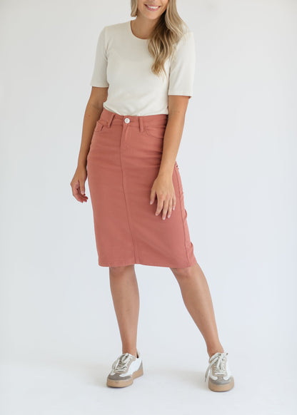 Remi Sunbaked Sienna Denim Midi Skirt IC Skirts 26 Inch / 2