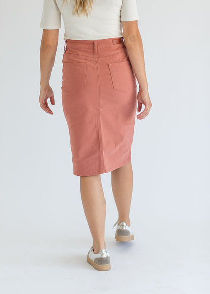 Remi Sunbaked Sienna Denim Midi Skirt IC Skirts