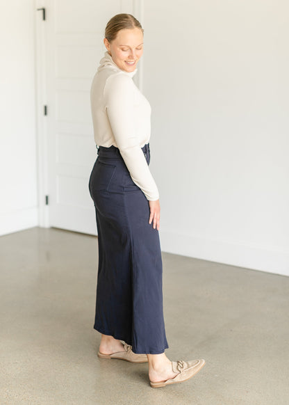 Ruth A-Line Navy Maxi Skirt IC Skirts