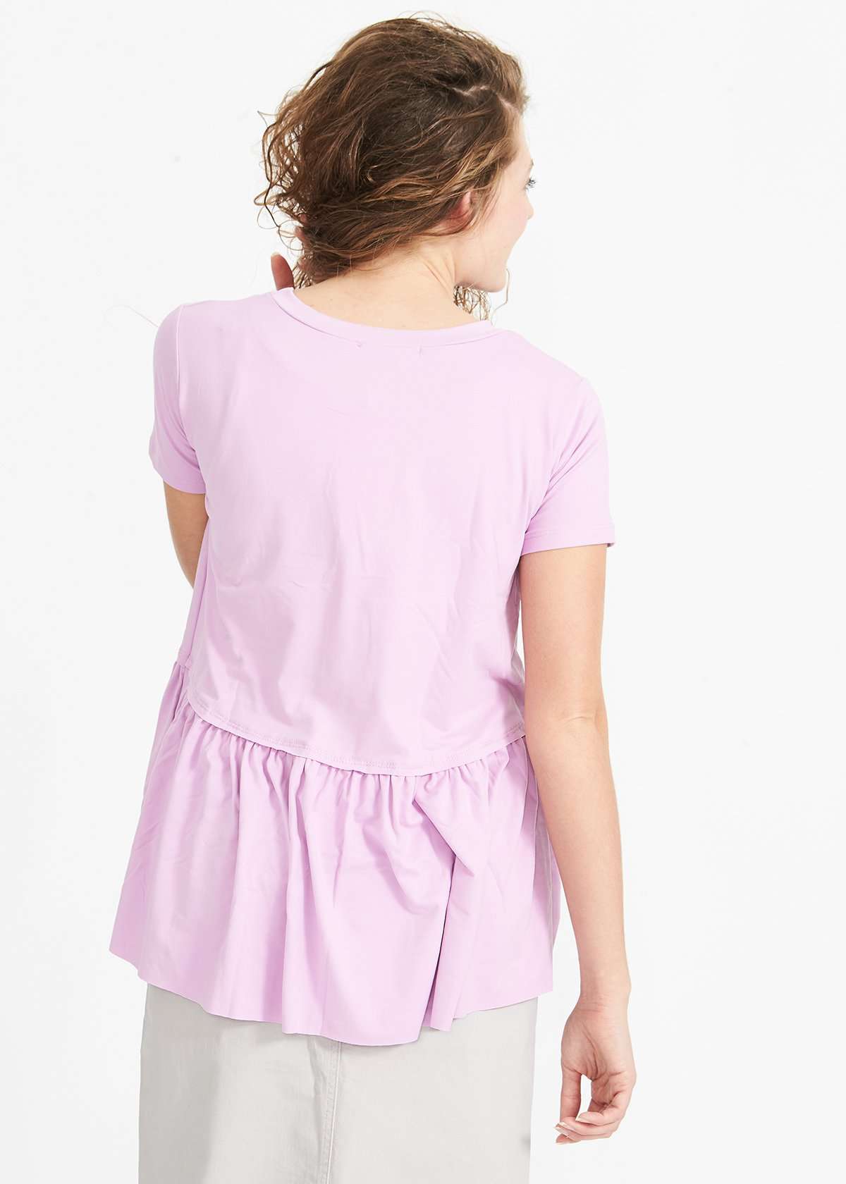 Scoop Neck Peplum Top - FINAL SALE Tops