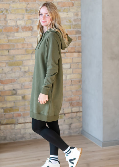 Scout Hooded Long Sleeve Sweatshirt Dress IC Dresses