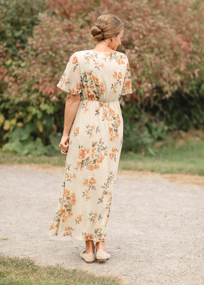 Short Sleeve Floral Maxi Dress FF Dresses