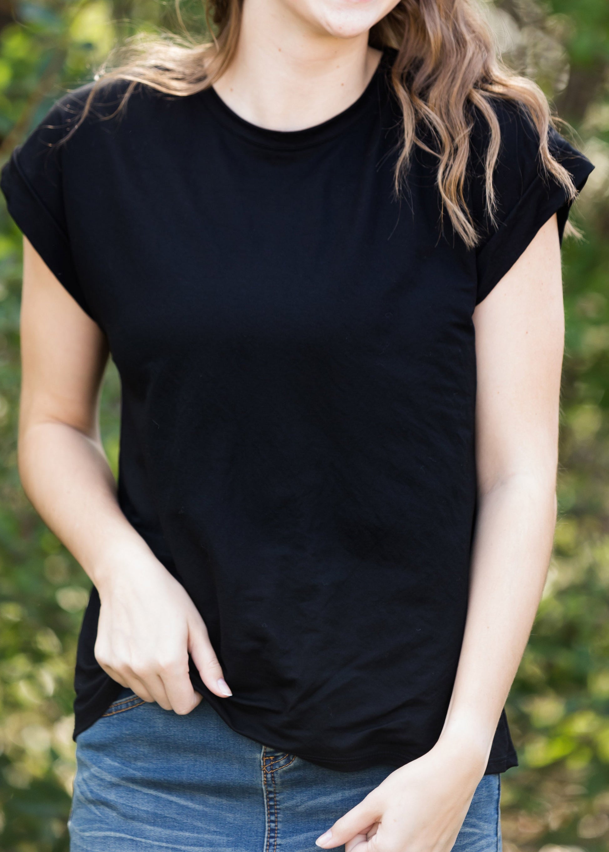 Simple Black Boxy Tee - FINAL SALE Tops