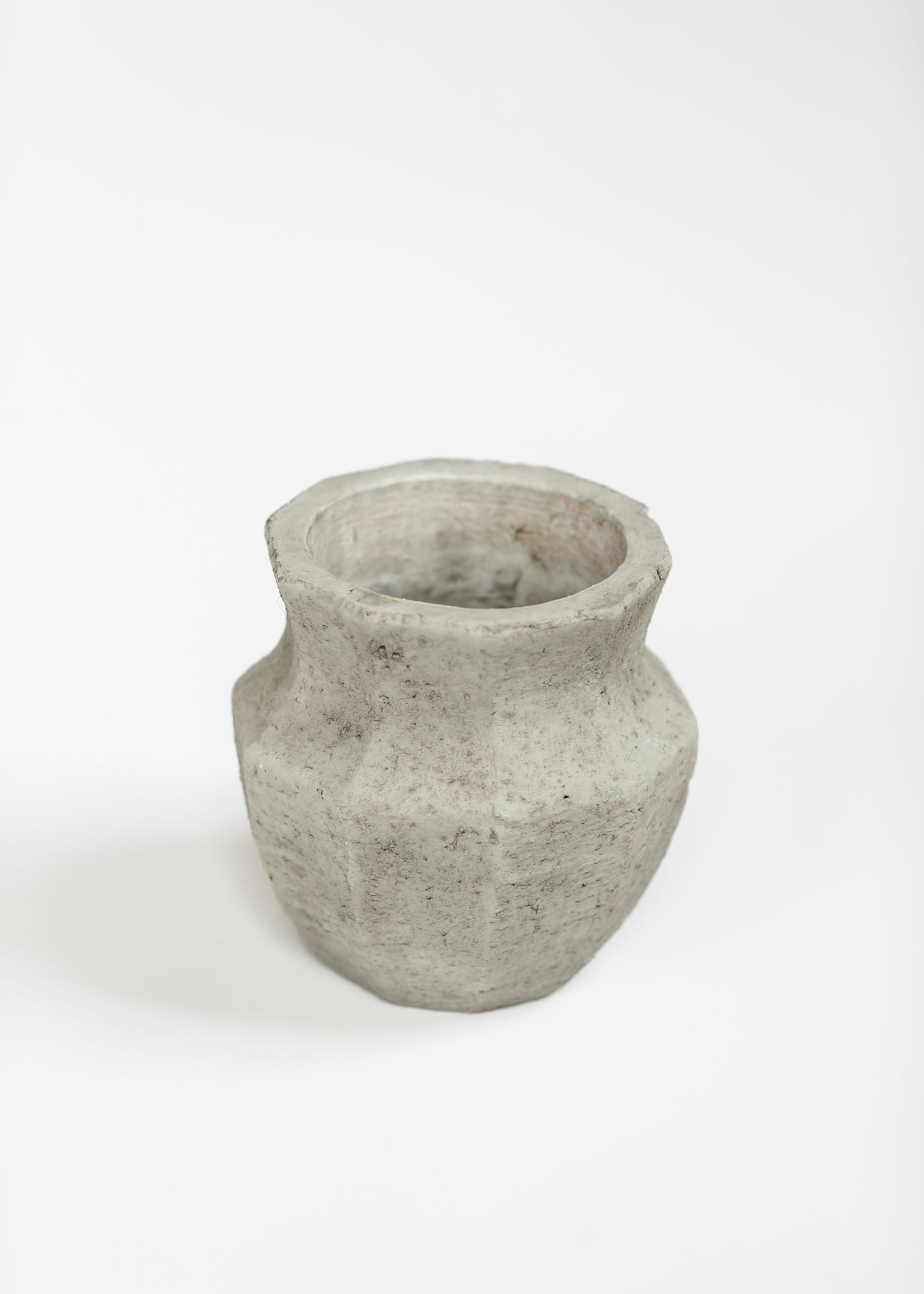 Small Toullon Vase, White Cement Gifts