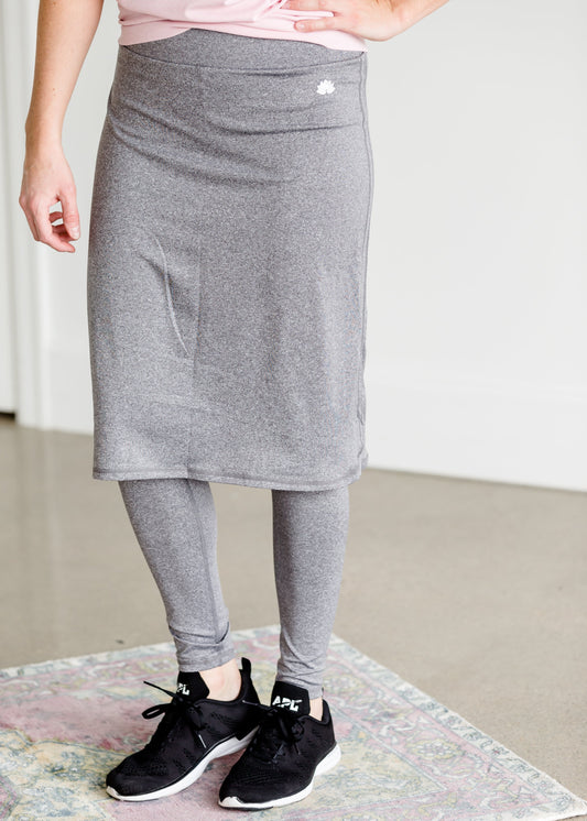 Snoga Long Shirttail Heather Gray Sport Skirt - FINAL SALE Activewear