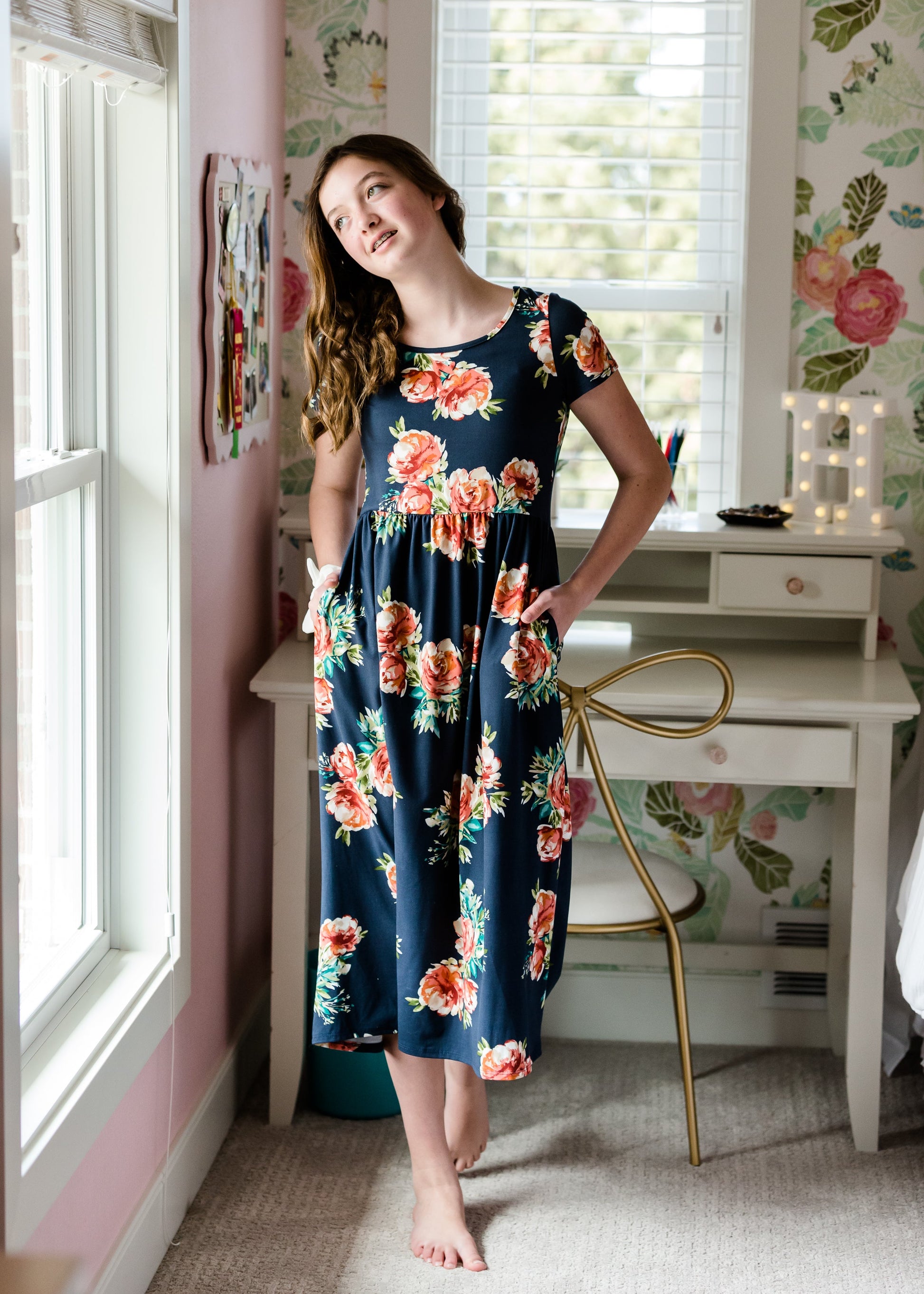 Soft Floral Flare Dress Dresses