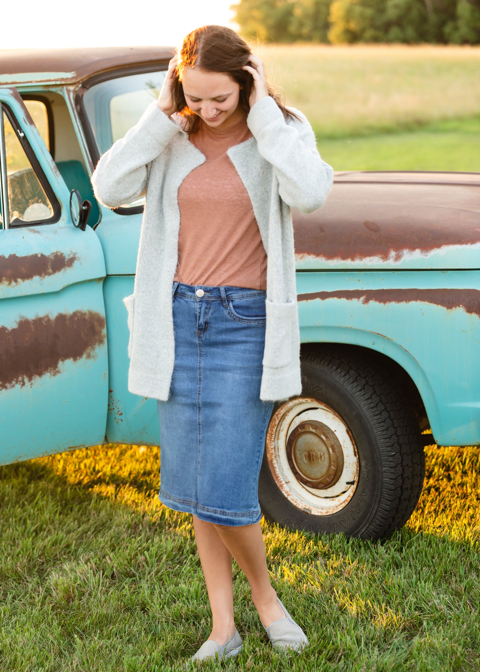 Soft Gray Vita Cardigan Jacket - FINAL SALE Tops