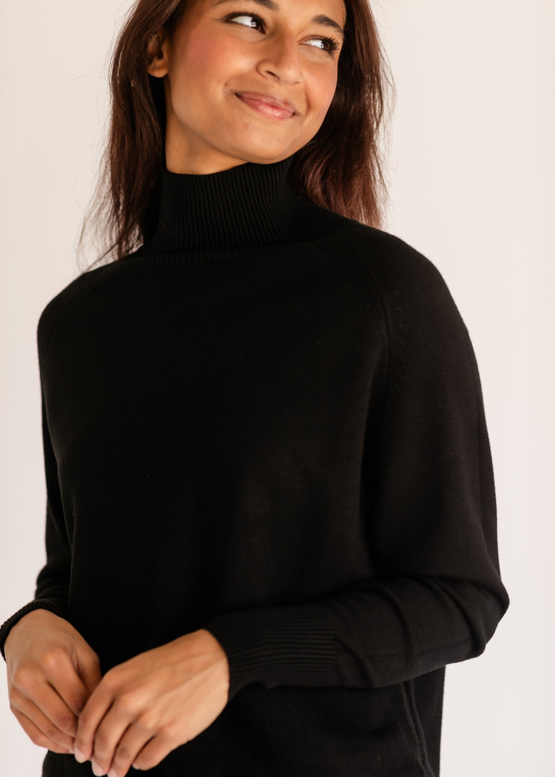 Soft Knit Turtleneck Sweater FF Tops