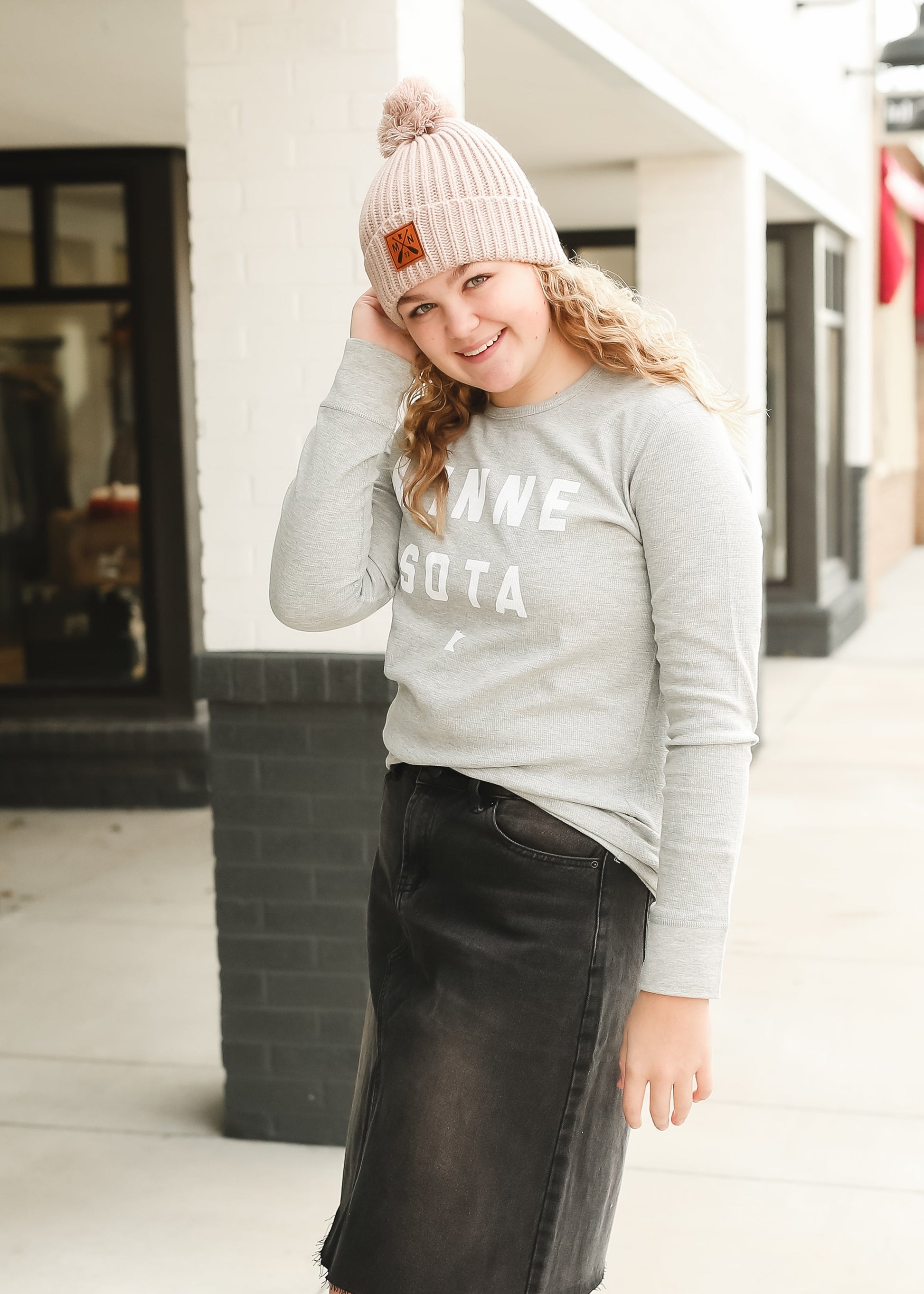 Sota' Gray Long Sleeve Thermal - FINAL SALE Tops