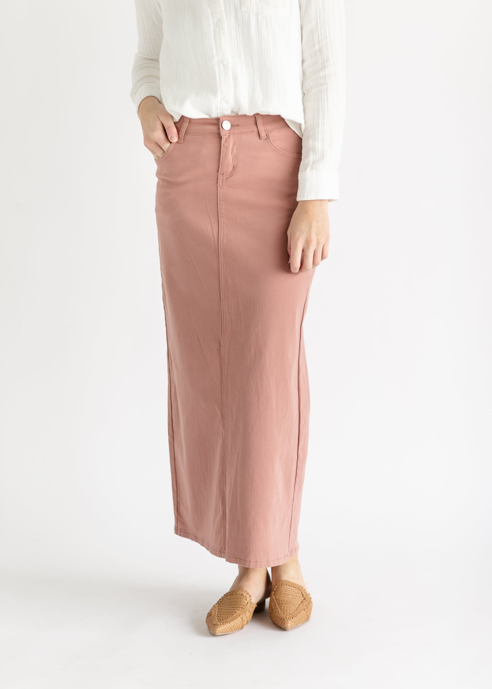 Stella Burlwood Denim Maxi Skirt IC Skirts