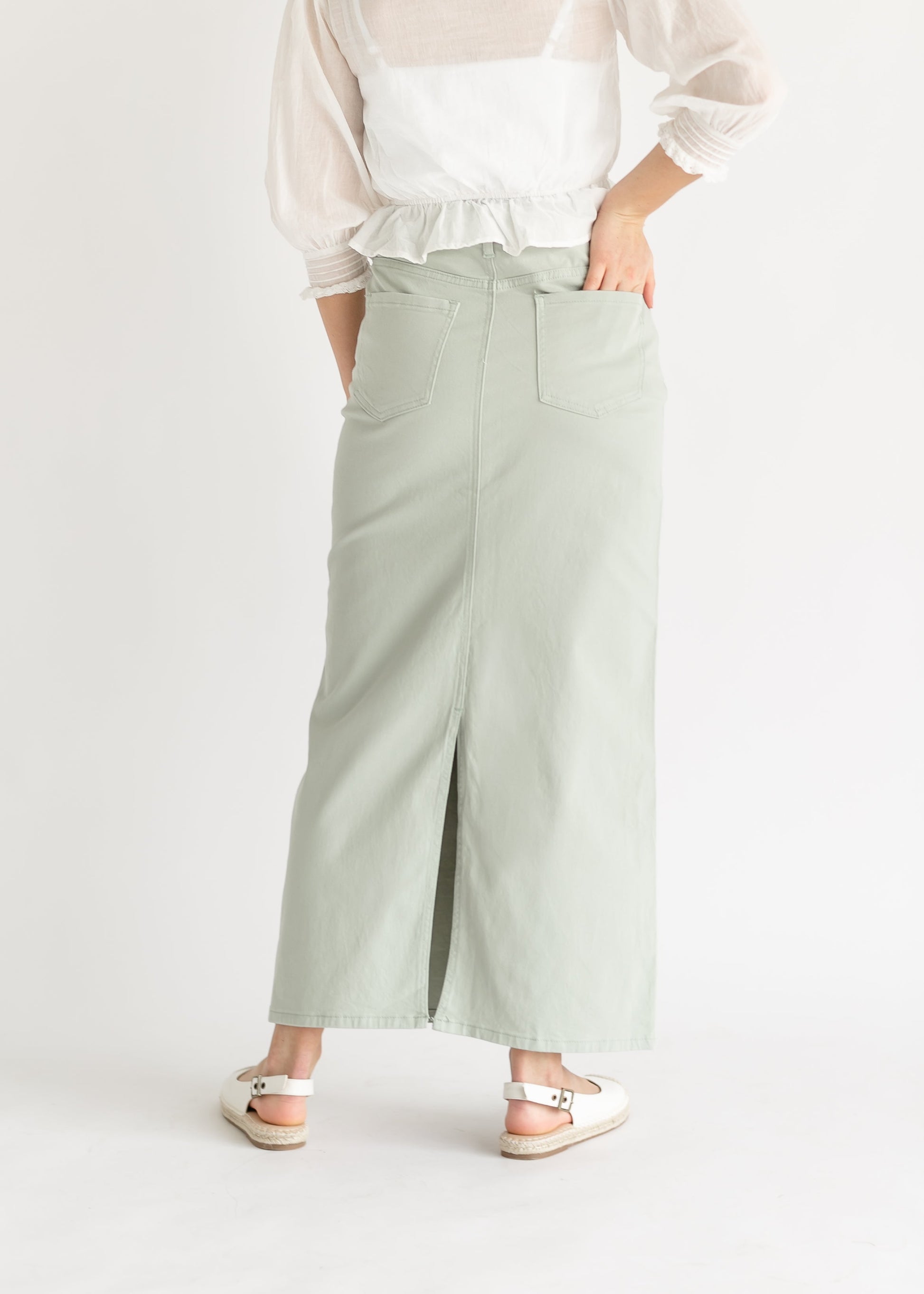 Stella Sage Denim Maxi Skirt IC Skirts