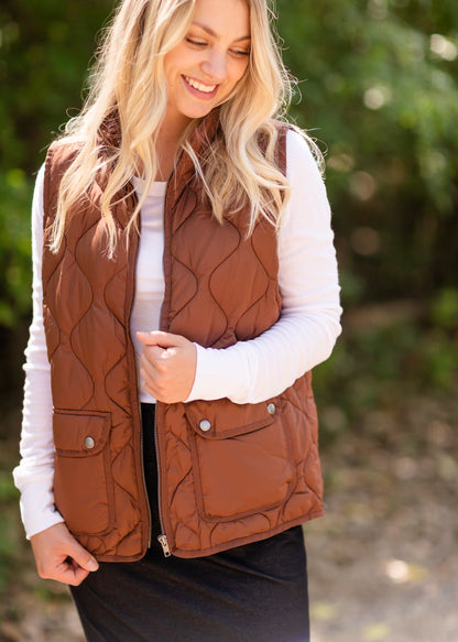 Stratton Double Front Pocket Vest - FINAL SALE FF Tops