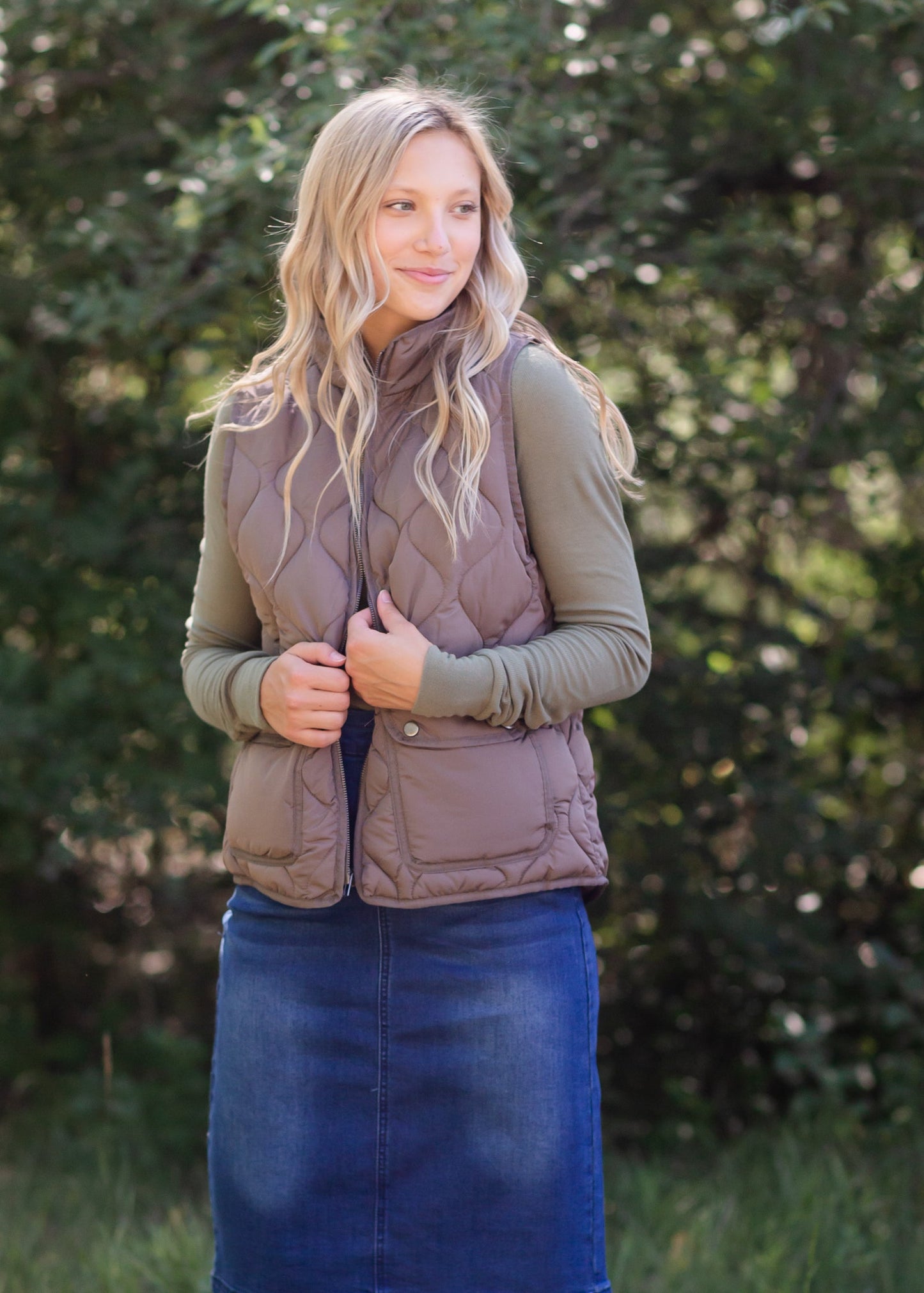 Stratton Double Front Pocket Vest - FINAL SALE FF Tops