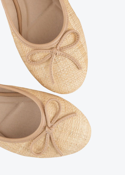 Straw Ballet Flats Shoes