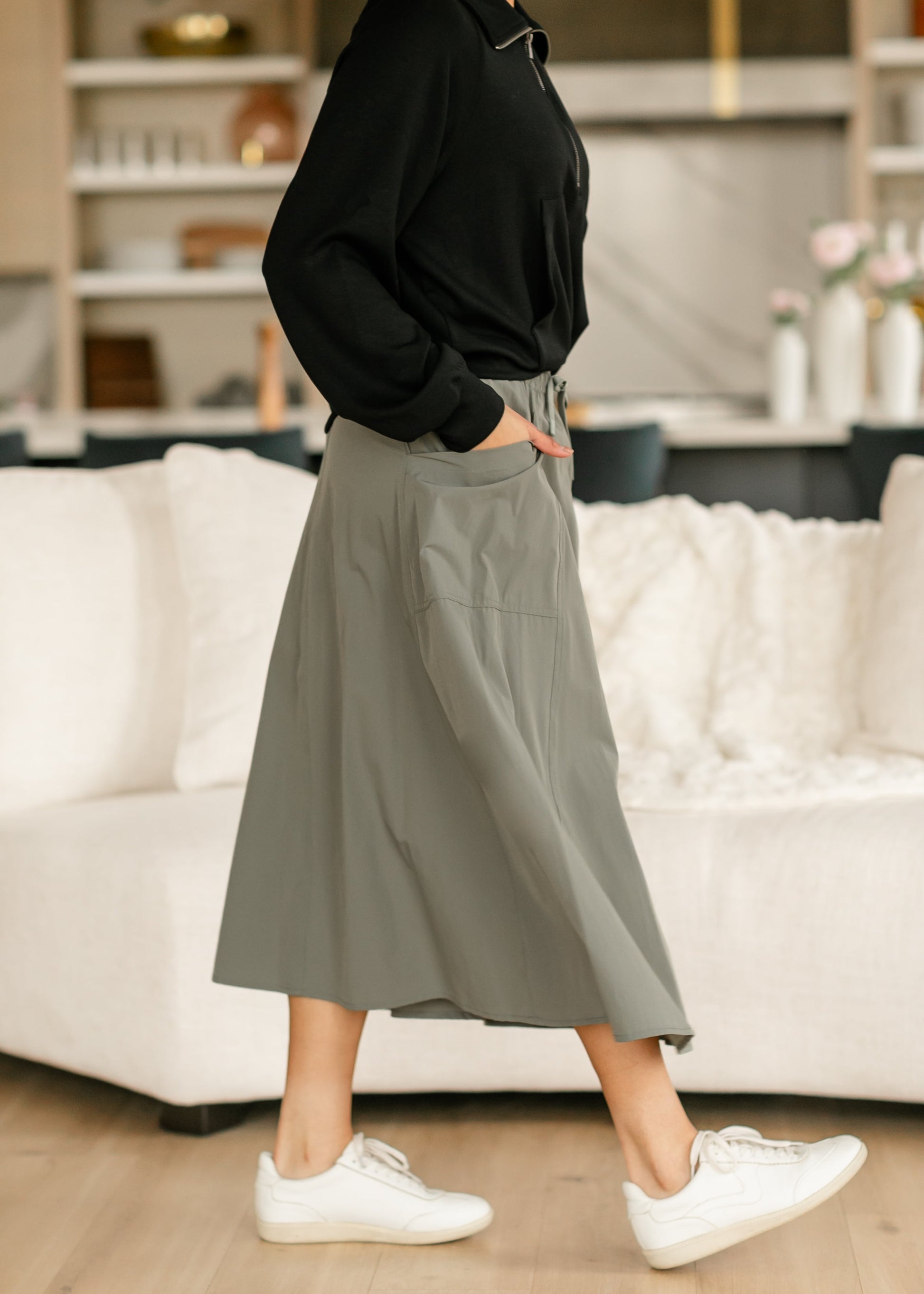 Stretch Waist Flare Active Skirt FF Skirts