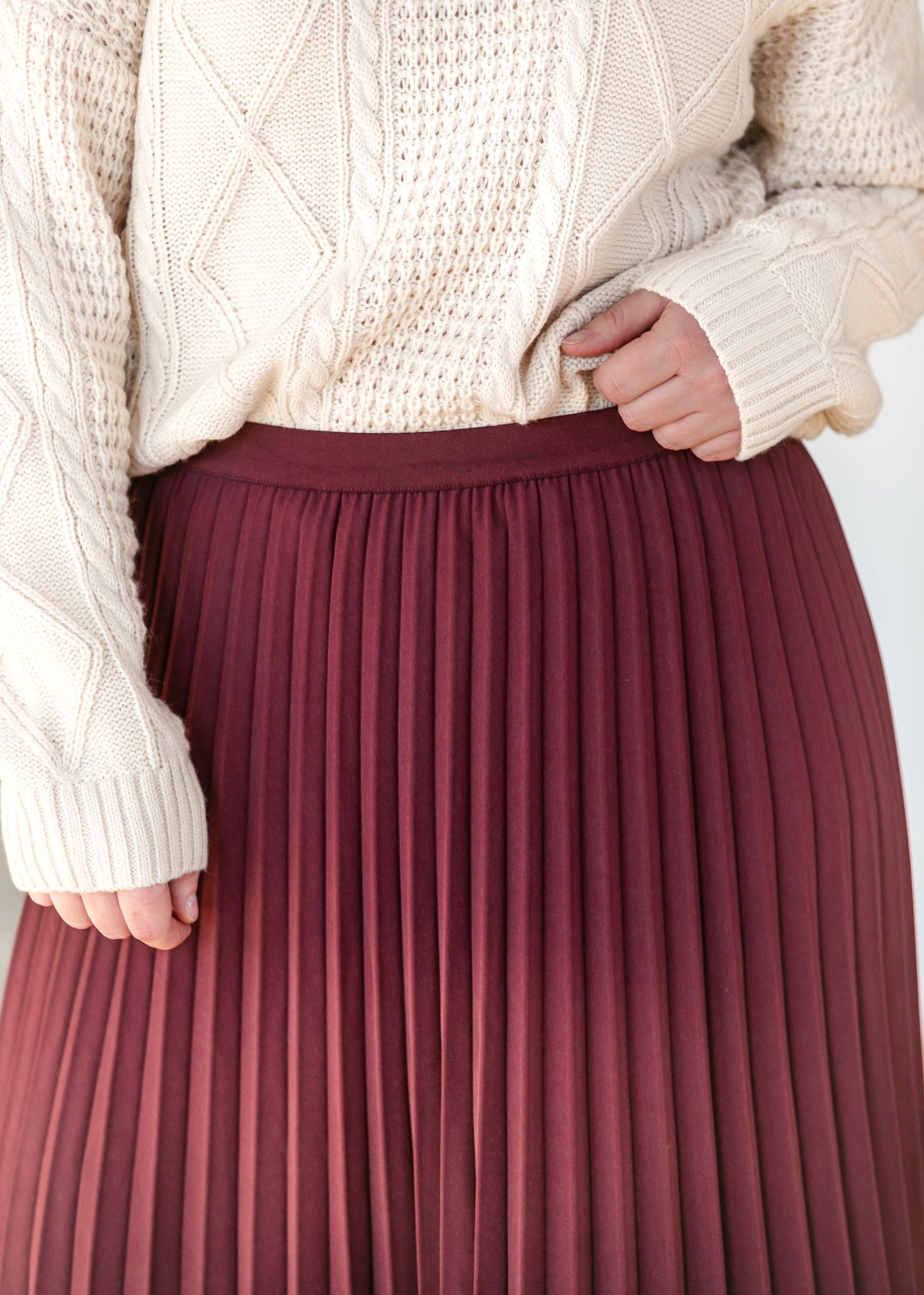 Stretchy Pleated Maxi Skirt FF Skirts