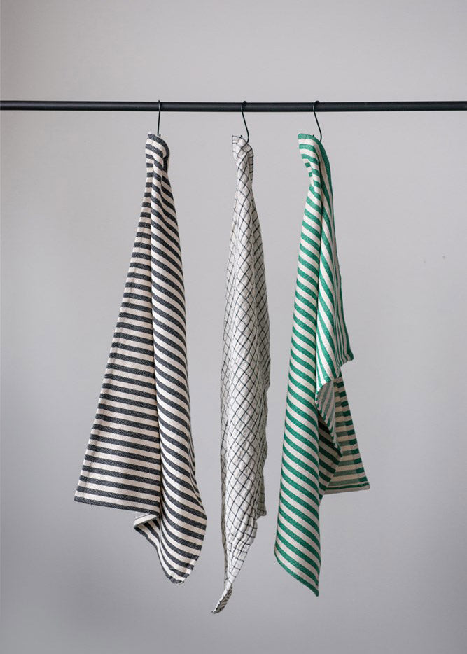 Striped Cotton Tea Towel Set Home & Lifestyle