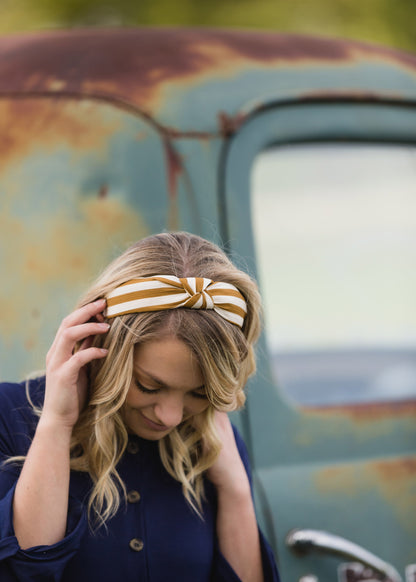 Striped Knotted Head Band - FINAL SALE Accessories