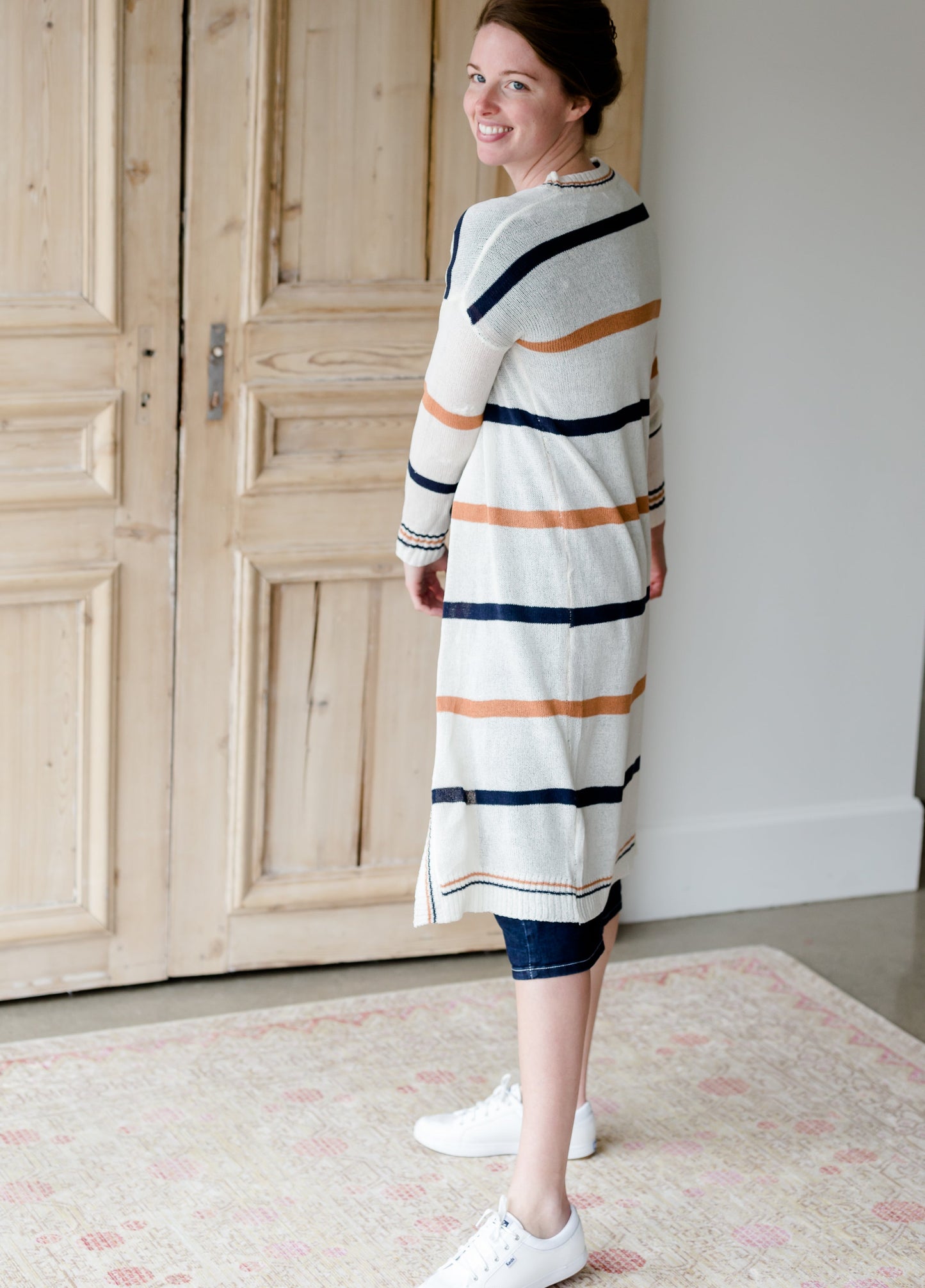 Striped Open Front Duster Cardigan - FINAL SALE Layering Essentials