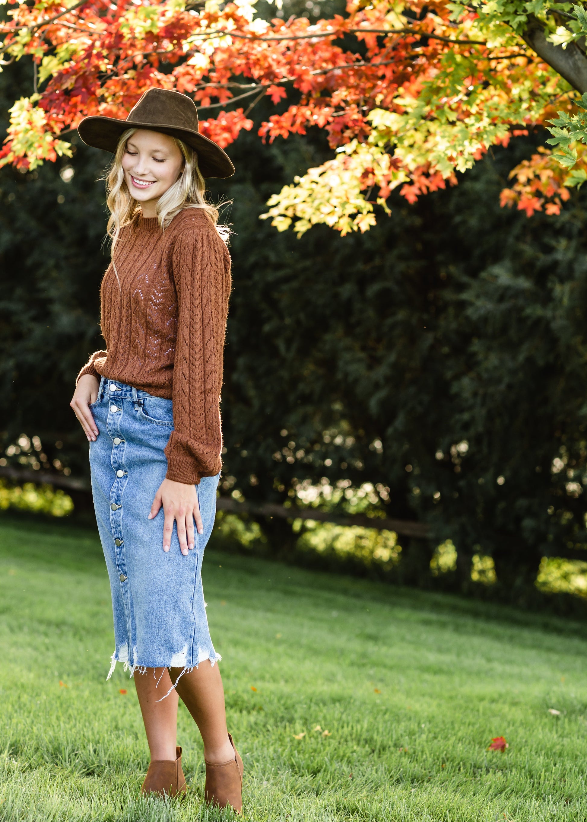 Tan Suede Bootie with Heel - FINAL SALE Shoes