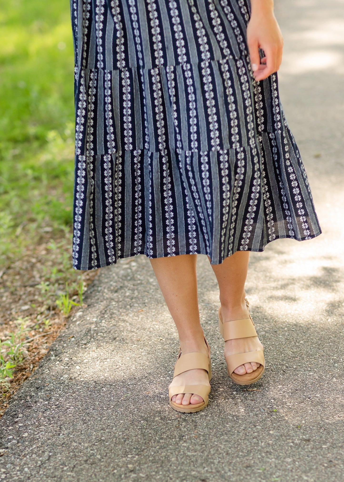 Tan Wooden Block Slingback Sandal - FINAL SALE Accessories