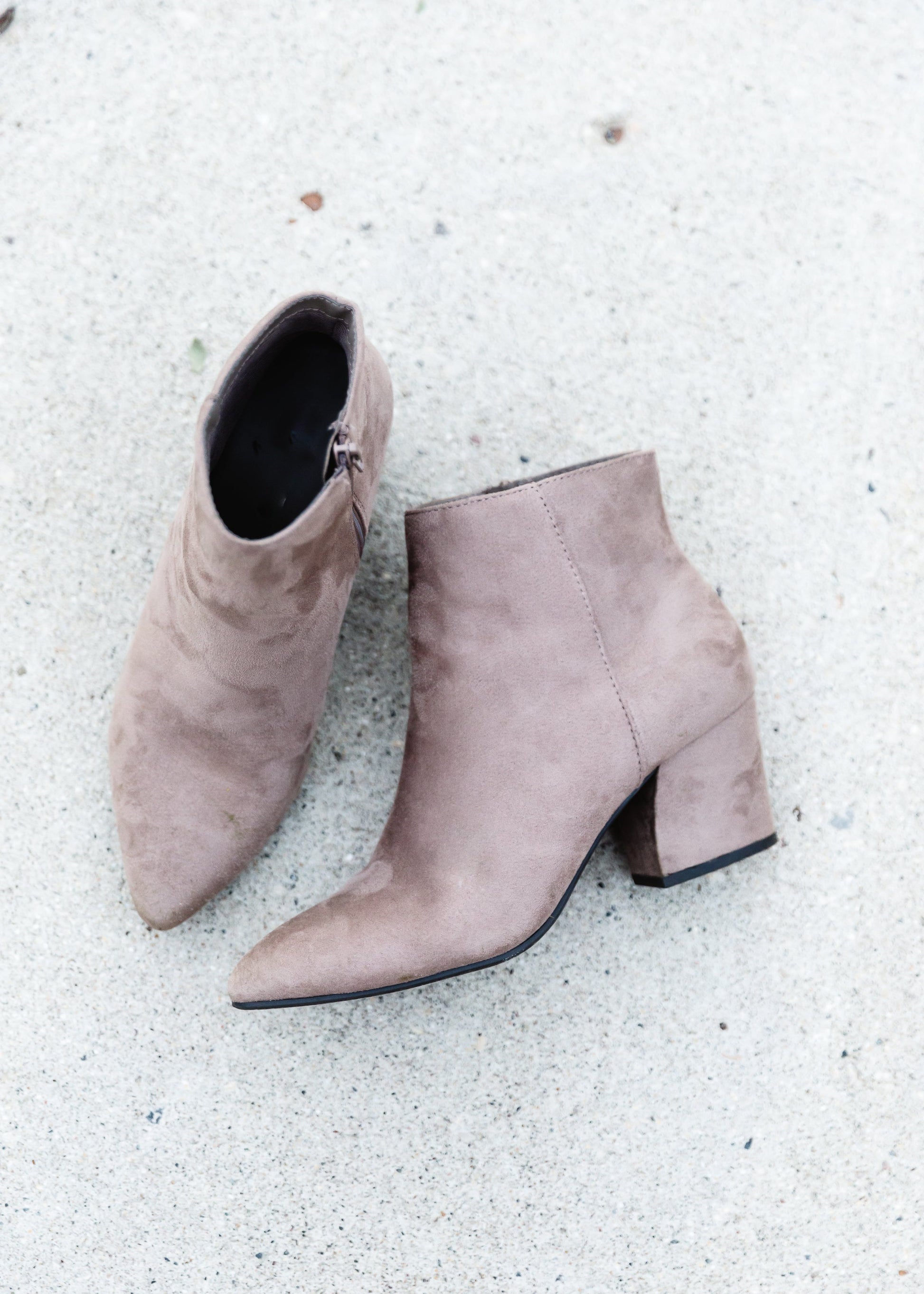 Taupe Pointed Toe Bootie - FINAL SALE Shoes