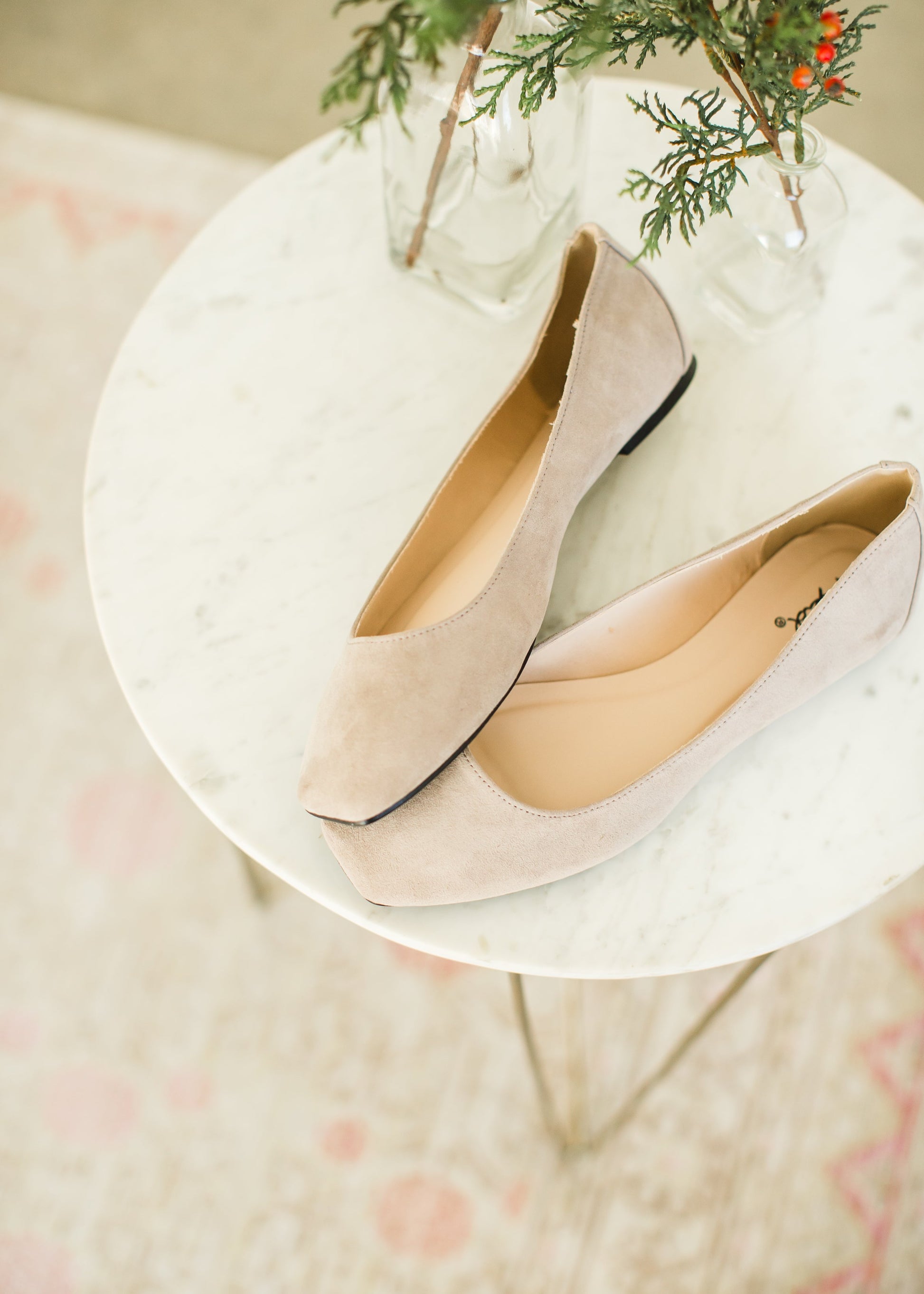 Taupe Square Toe Slip On - FINAL SALE Accessories