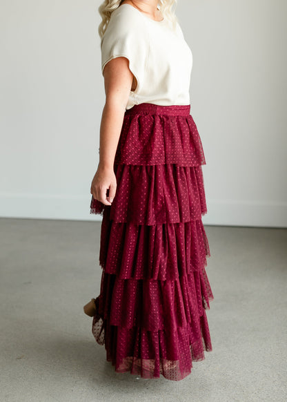 Tiered Tulle Maxi Skirt FF Skirts