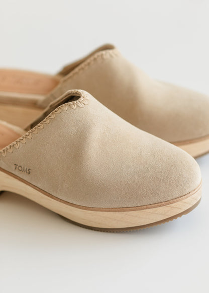 TOMS® Addison Suede Clog Heel Shoes