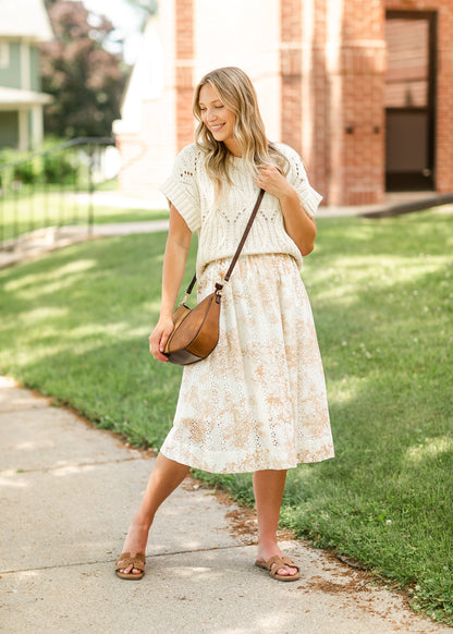 Two-Tone Distressed Crossbody Bag Accessories Brown