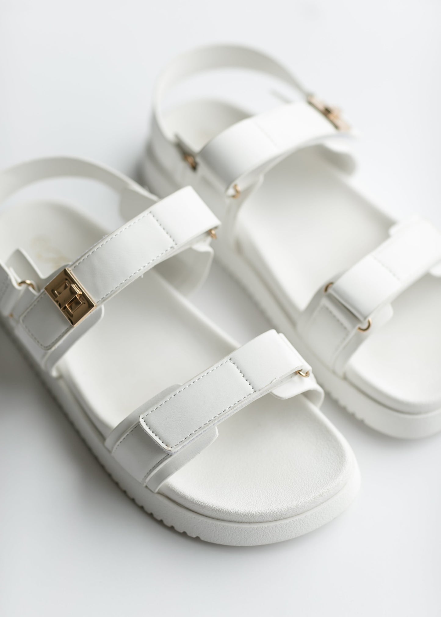 Velcro Strap Metal Buckle Sandals Shoes