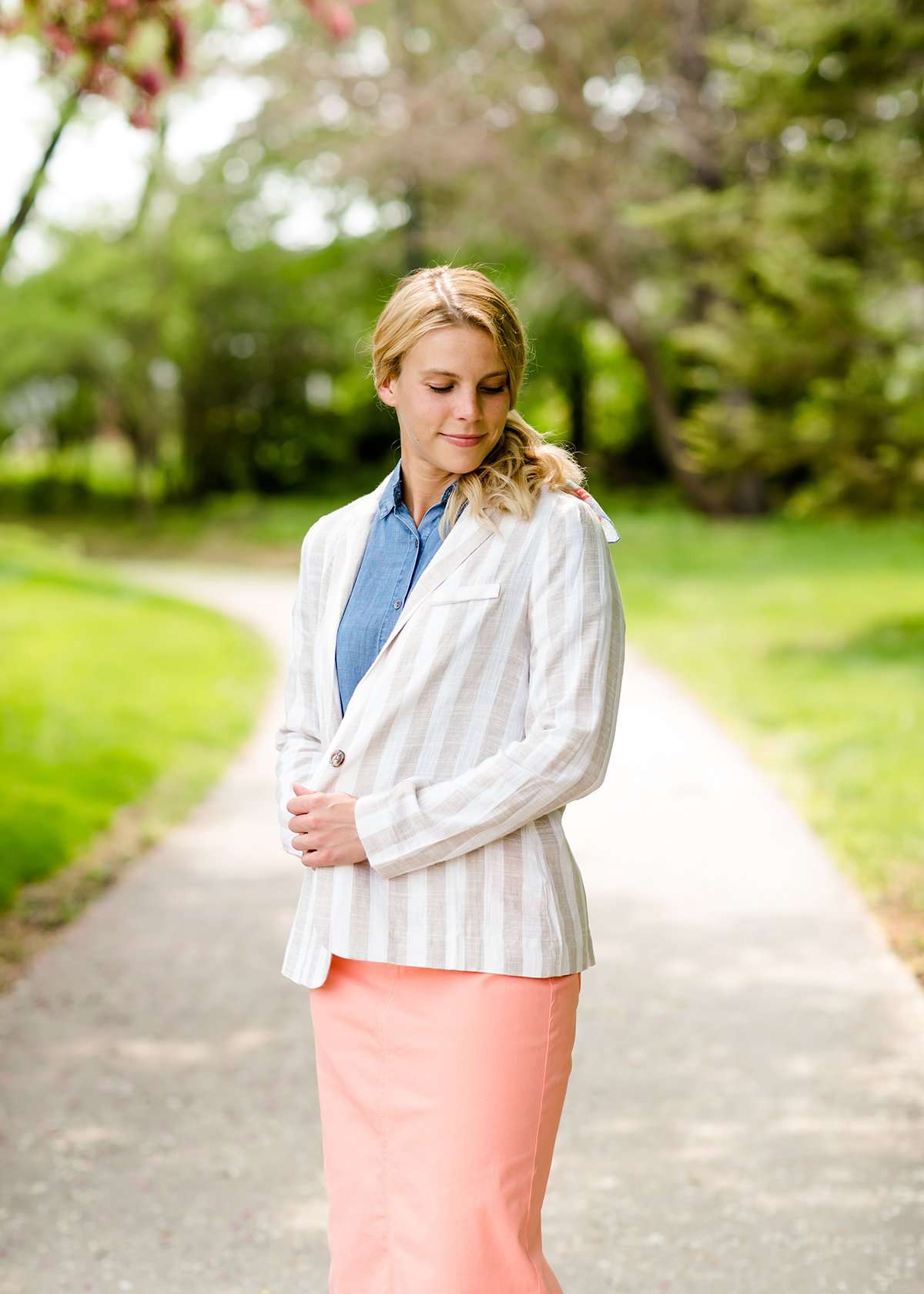 Vertical Striped Blazer Jacket - FINAL SALE Layering Essentials