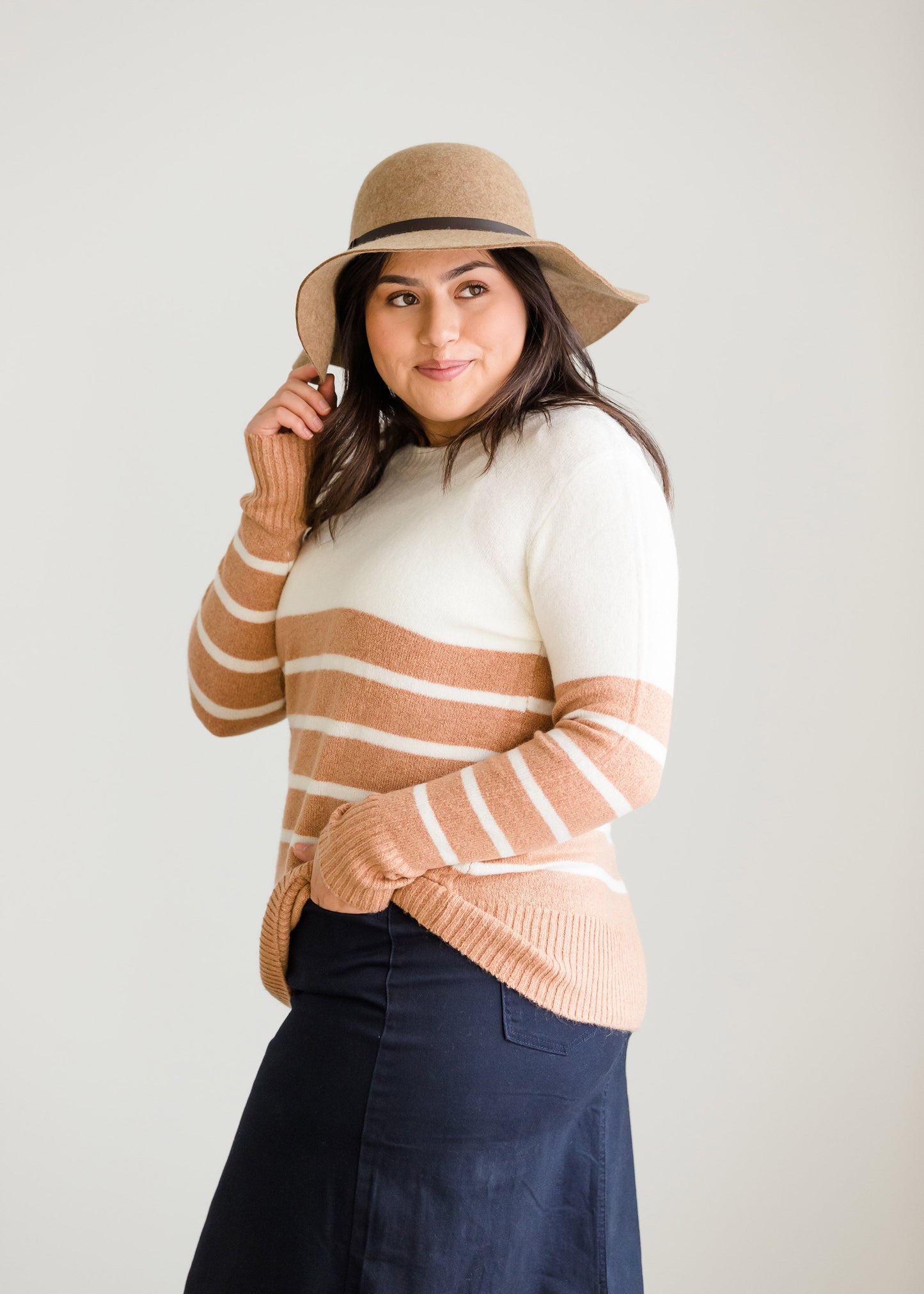 Warm Color Block Striped Sweater - FINAL SALE FF Tops