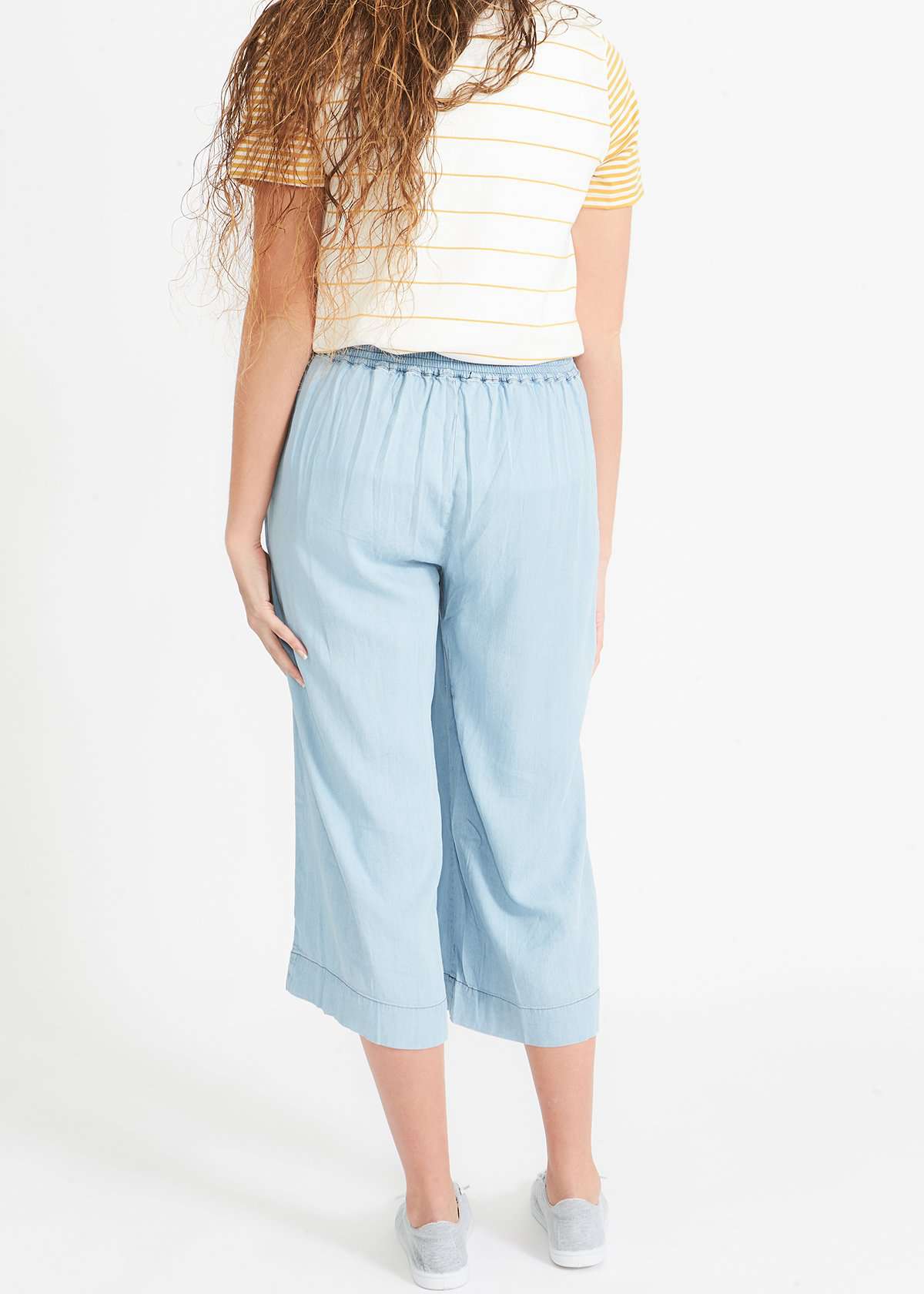 Washed Chambray Style Culottes FF Layering Essentials