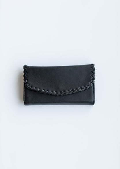 Whipstitch Crossbody Wallet Bag Accessories Black