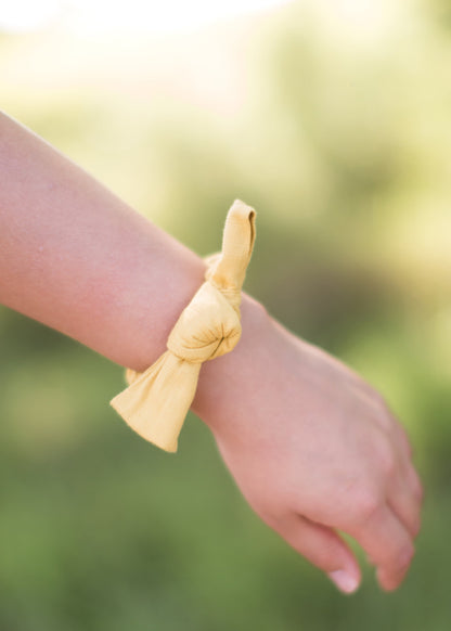 Yellow Bow Hair Scrunchie - FINAL SALE Accessories