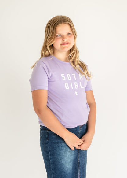 Youth Purple Sota Girl T-shirt