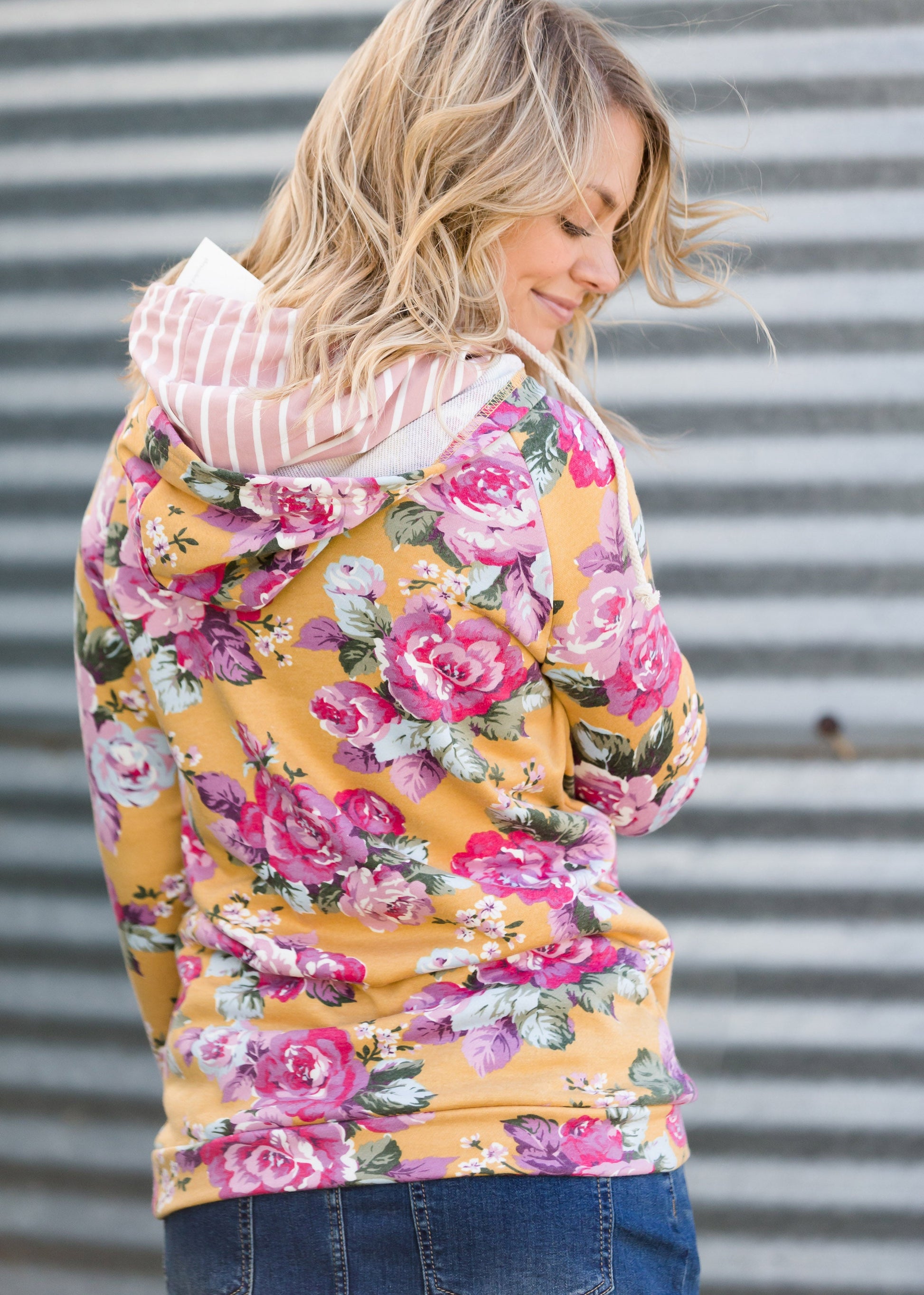 Ampersand Avenue Doublehood™ Blooming Floral Sweatshirt - FINAL SALE Tops