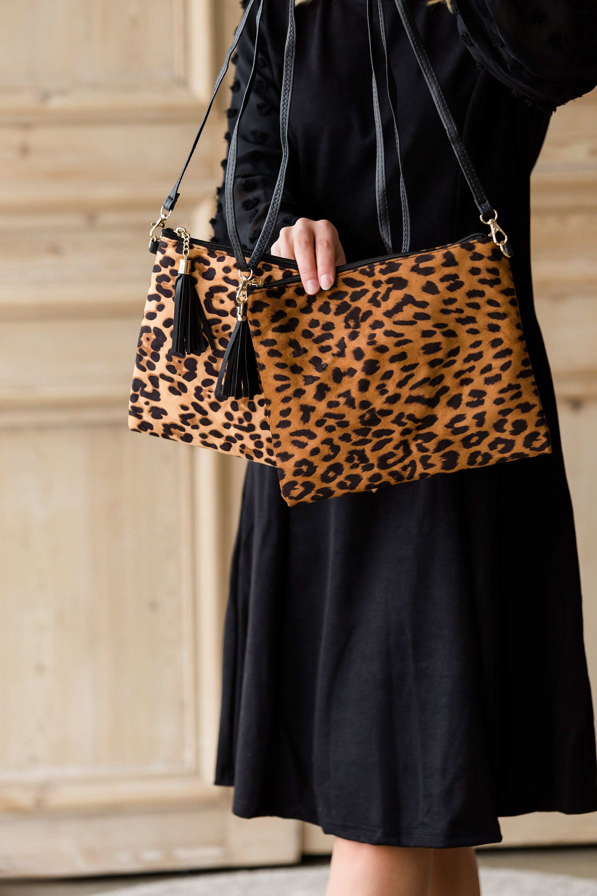 Animal Print 4 In 1 Handbag - FINAL SALE Accessories Tan