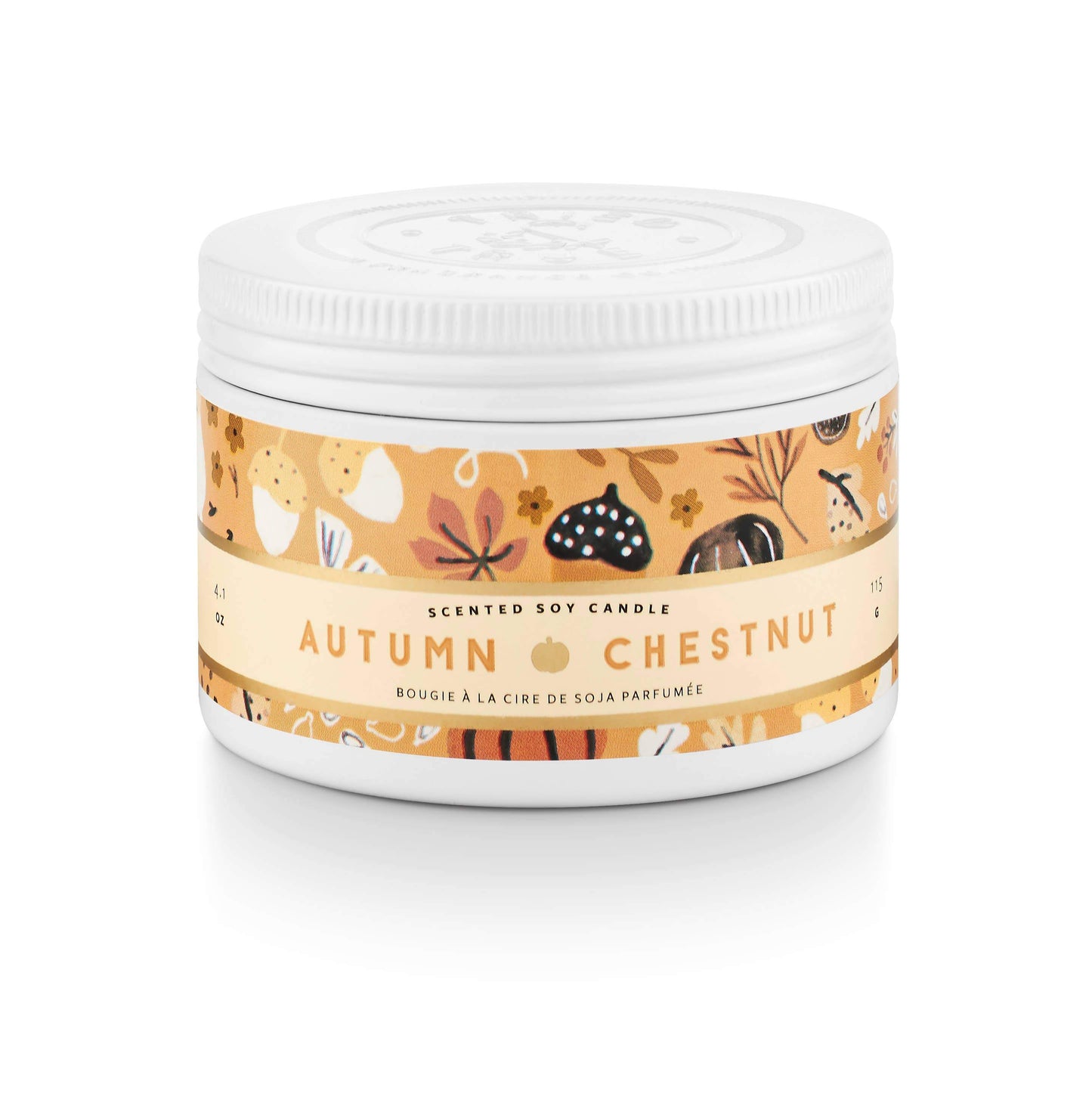 Autumn Chestnut Soy Tin Candle - FINAL SALE Home & Lifestyle