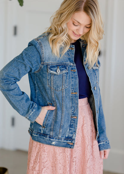 Bamboo Denim Jean Jacket Tops