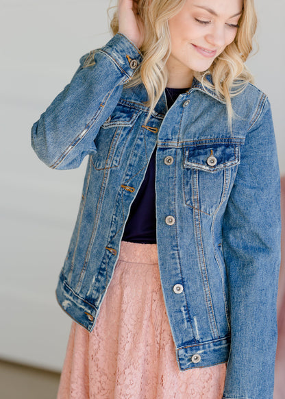 Bamboo Denim Jean Jacket Tops