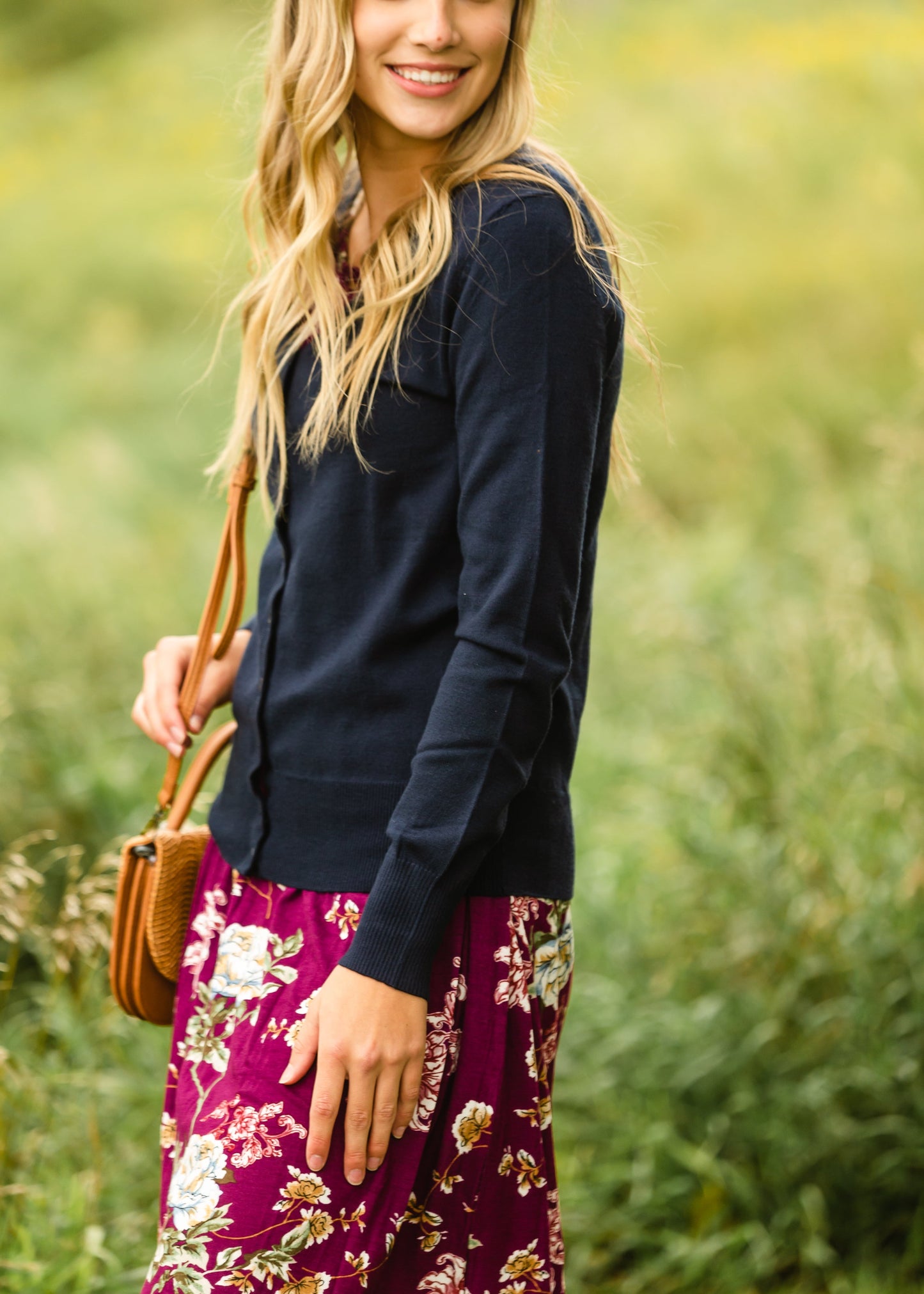 Basic + Classic Navy Cardigan Tops