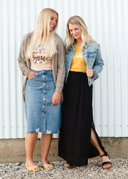 Be Kind Mustard Graphic Tee Tops