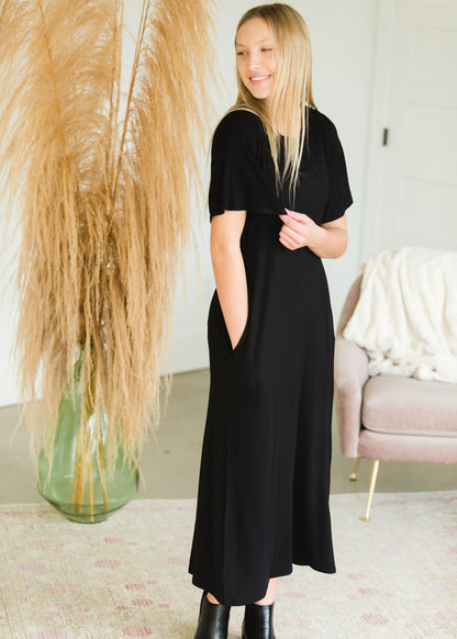 Black Bell Sleeve Maxi Dress - FINAL SALE Dresses