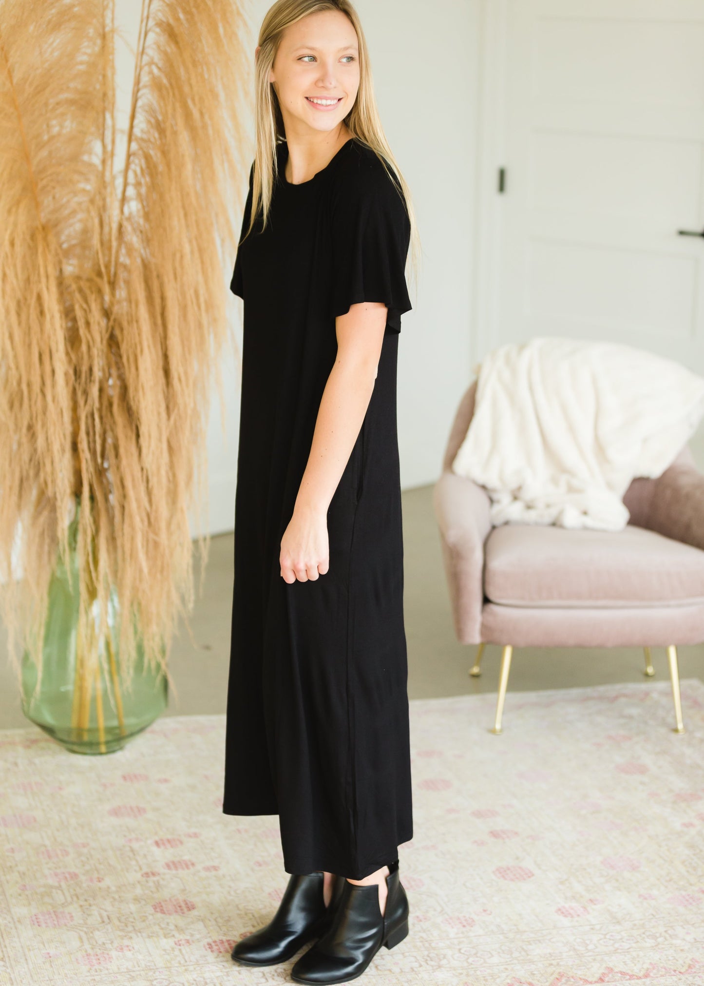 Black Bell Sleeve Maxi Dress - FINAL SALE Dresses