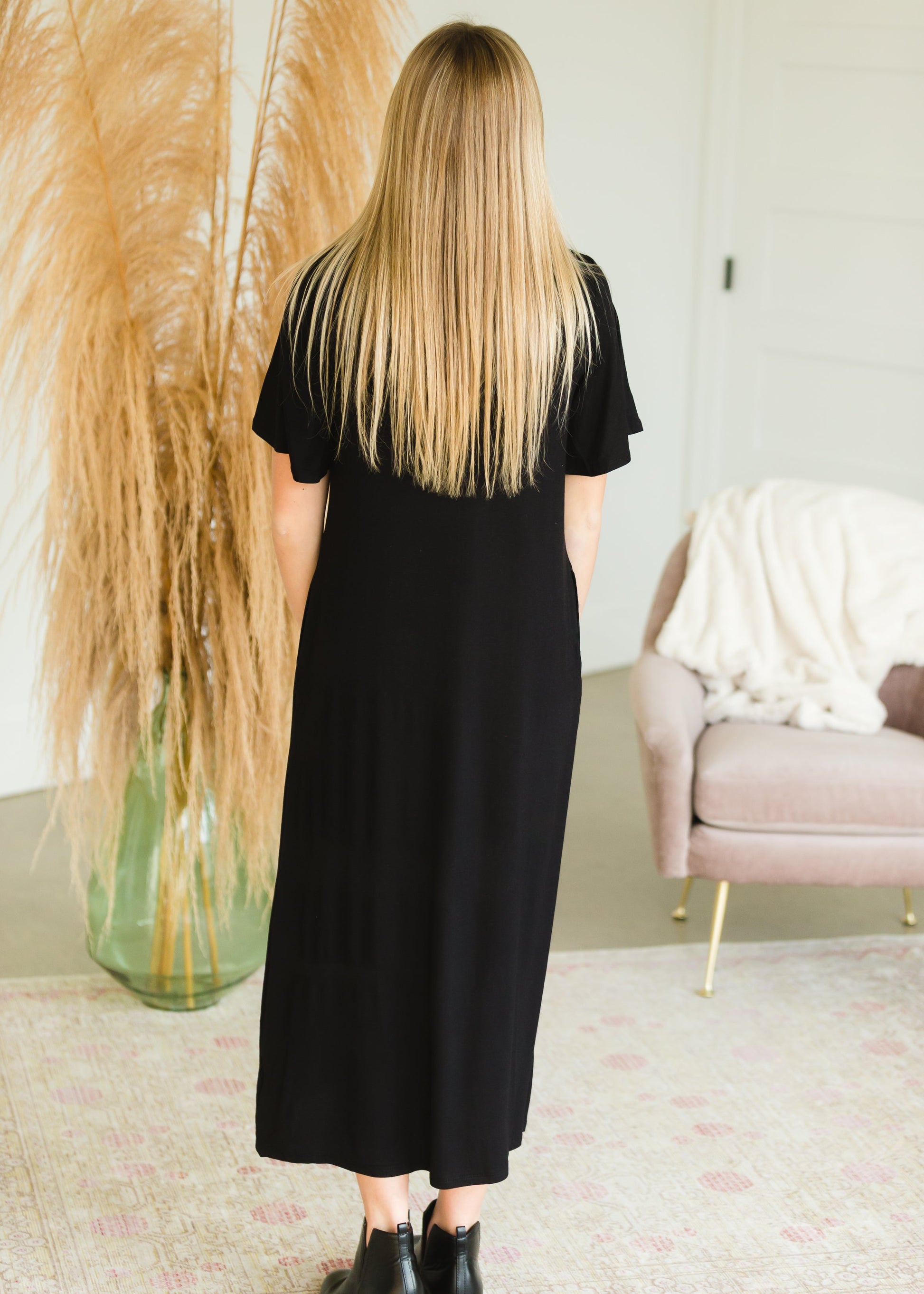 Black Bell Sleeve Maxi Dress - FINAL SALE Dresses