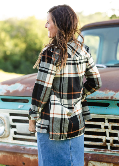 Black Copper Mila Flannel Shirt - FINAL SALE Tops